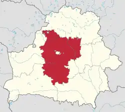 Location of Minsk region