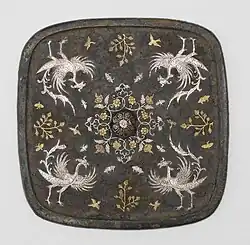 Lacquered mirror with bronze and silver inlays, Tang dynasty