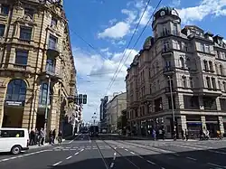 View east along Invalidenstraße from Chausseestraße, 2015