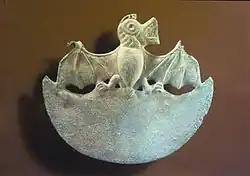 Crescent-shaped ornament with bat, CE 1–300 Brooklyn Museum, Brooklyn