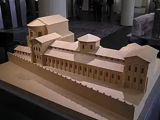 Model of the Praetorium of Cologne with the aula regia on the left (built in 185 AD)