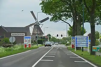 Montfoort Utrecht with the still working flourmill