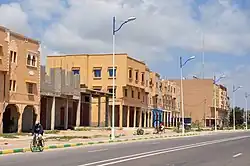 Main street in Oulad Berhil around noon