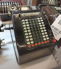 Corona Portable adding machine exhibited in Moscow