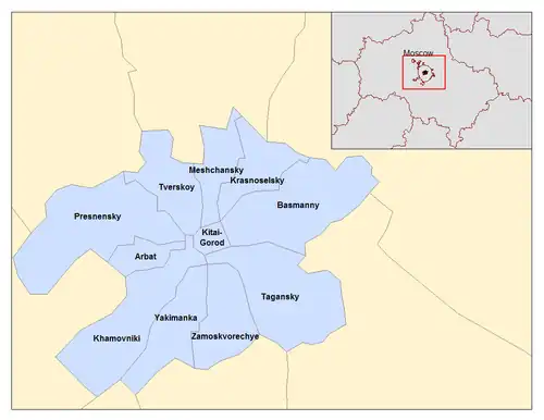 Central Okrug districts