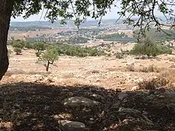 View as seen from Jarash, looking toward Moshav Zanoah