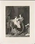 Mother & child at bedtime after W P Frith, R.A.