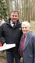 Robert Clegg, Chairman of Riddlesworth Parish Council. and Philip Bujak who led the Memorial project