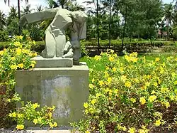 Sculpture in the garden of the My Lai massacre memorial site