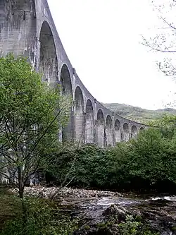 The Glenfinnan Viaduct from below.