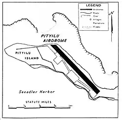 Map Pityilu Island with air base 1944