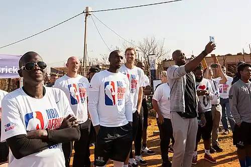 Global outreach event with NBA Cares.
