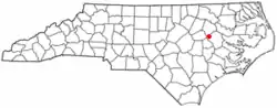 Location of Fountain, North Carolina