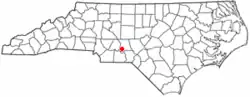 Location in North Carolina