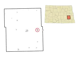 Location of Oriska, North Dakota