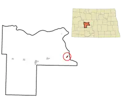 Location of Stanton, North Dakota