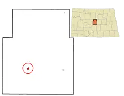 Location of McClusky, North Dakota