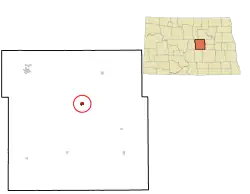 Location of Fessenden, North Dakota