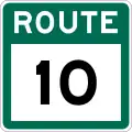 Route 10 marker