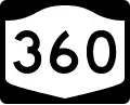New York State Route 360 marker