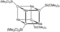 Stereo structural formula of tetrameric sodium silox