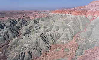 Aerial view of the Colorful Mountains of Nallıhan