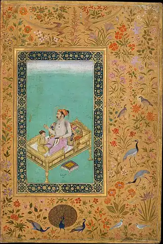 Image 42Folio from the Shah Jahan Album, c. 1620, depicting the Mughal Emperor Shah Jahan (from History of books)