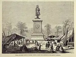 Statue of Napoleon&nbsp;[fr] by Charles Émile Seurre, with the plinth reused by Barrias