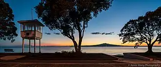 Narrow Neck Beach with Rangitoto island