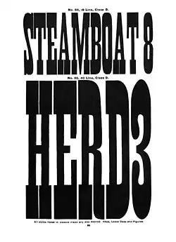 "French Clarendon" (reverse-contrast)