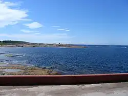 Jacques Cartier Strait, in the Gulf of St. Lawrence, outcropping rocks of the Canadian Shield