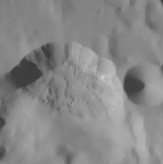 Closeup of center of Nathair Facula