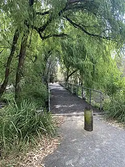 A footbridge in Dunumbral Park