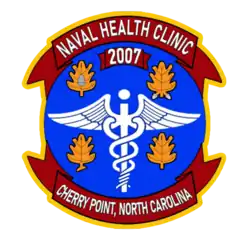 The crest of Naval Health Clinic Cherry Point