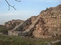 Stone walls on Nebet tepe