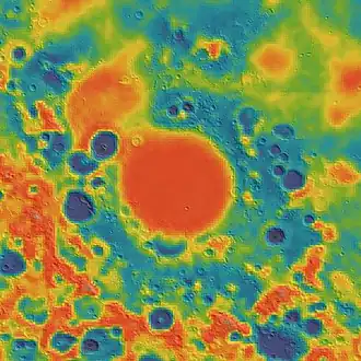 Gravity map based on GRAIL