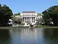 A view of the Capitol Park and Lagoon looking towards the Negros Occidental Provincial Capitol building