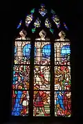 Stained glass inside the Église Notre-Dame in Neufchâtel-en-Bray