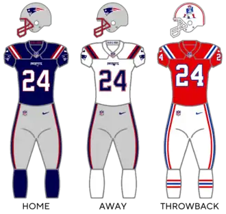 New England Patriots uniforms