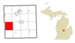 Location within Gratiot County