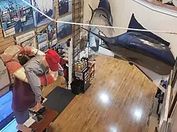 The 1st floor, seen looking down from the 2nd floor