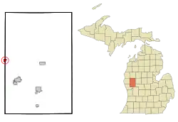 Location of Hesperia, Michigan