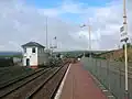 New Cumnock signal box and the coal transhipment siding on the right