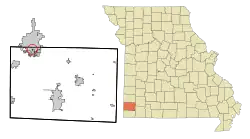 Location of Dennis Acres, Missouri
