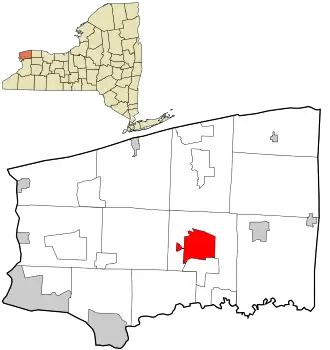 Location in Niagara County and the state of New York