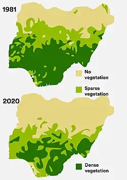 Nigerian deforrestation 1981 – 2020