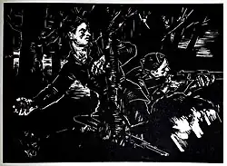 Iz ciklusa, linocut,1943