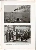 "With our Russian allies": the Imperial Russian Navy in the Black Sea bombs Varna in Bulgaria, which has just joined the Central Empires (top); arrival in Petrograd of General Albert d'Amade's French military mission (bottom). Images from the French magazine L'Illustration, October 30, 1915.