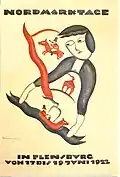 A New Objectivity-style poster by caricaturist Herbert Marxen (1922), condemned by the press as anti-futurist.