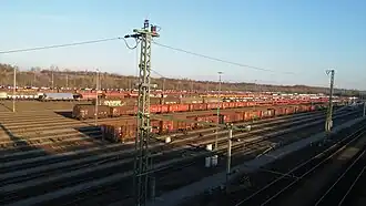 View from the Dachauer Straße to the marshalling yard